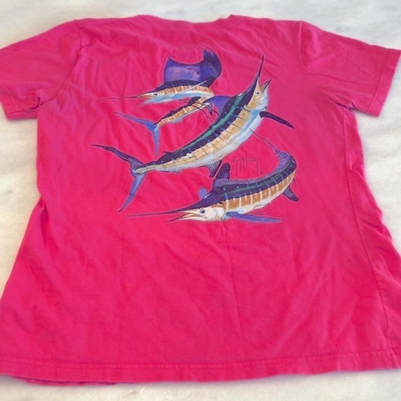 Guy Harvey Women's Medium Pink Shirt with fish design - Picture 1 of 4